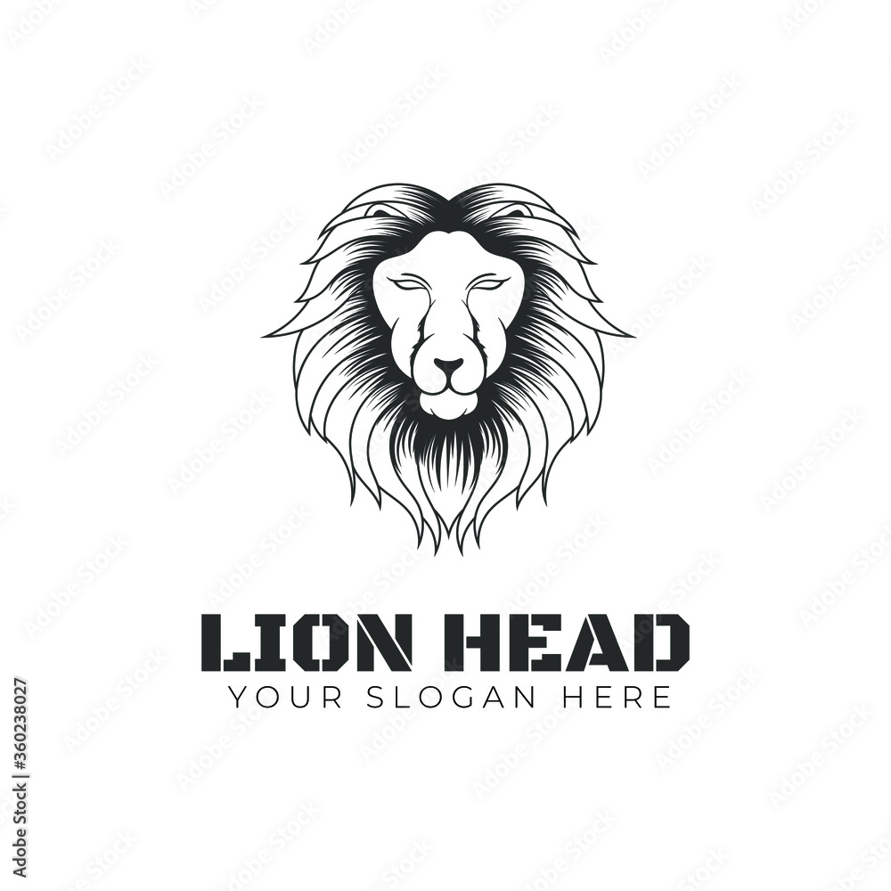 lion head logo design. Black lion head logo mascot design lion head logo design. Black lion head logo mascot design