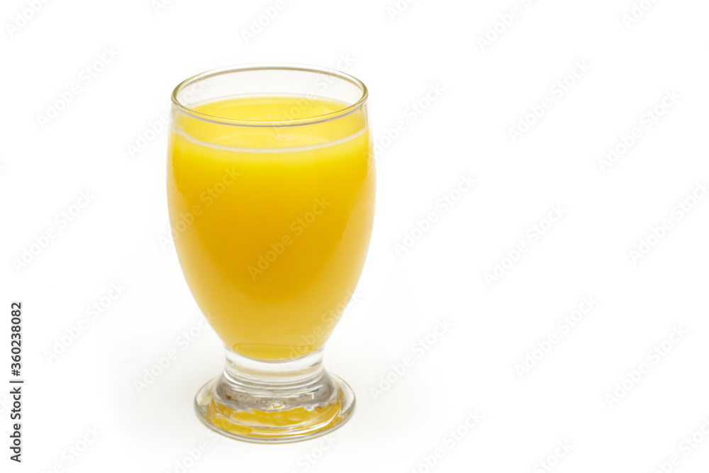 Glass of Orange juice on white Glass of Orange juice on white