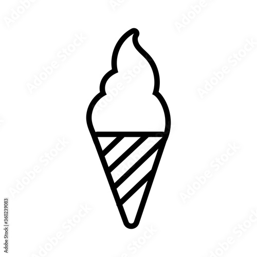 delicious ice cream line style icon