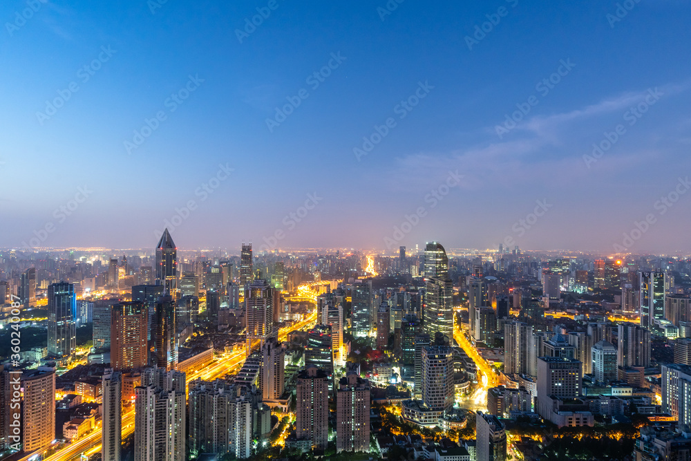 Obraz premium city skyline in shanghai china