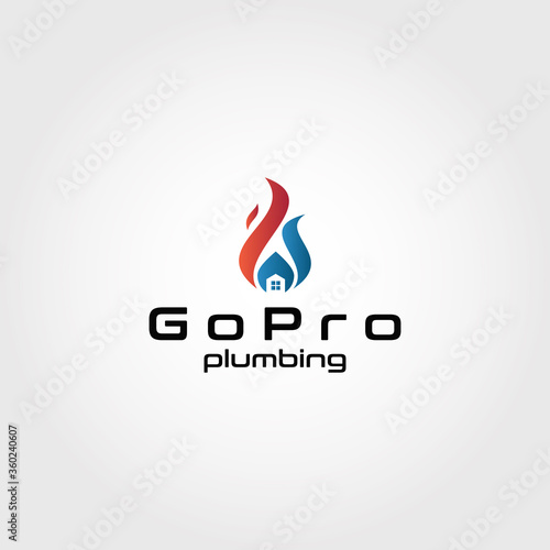 Modern and simple Plumbing vector logo