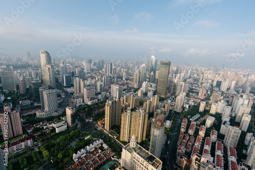 Photography city skyline in shanghai china