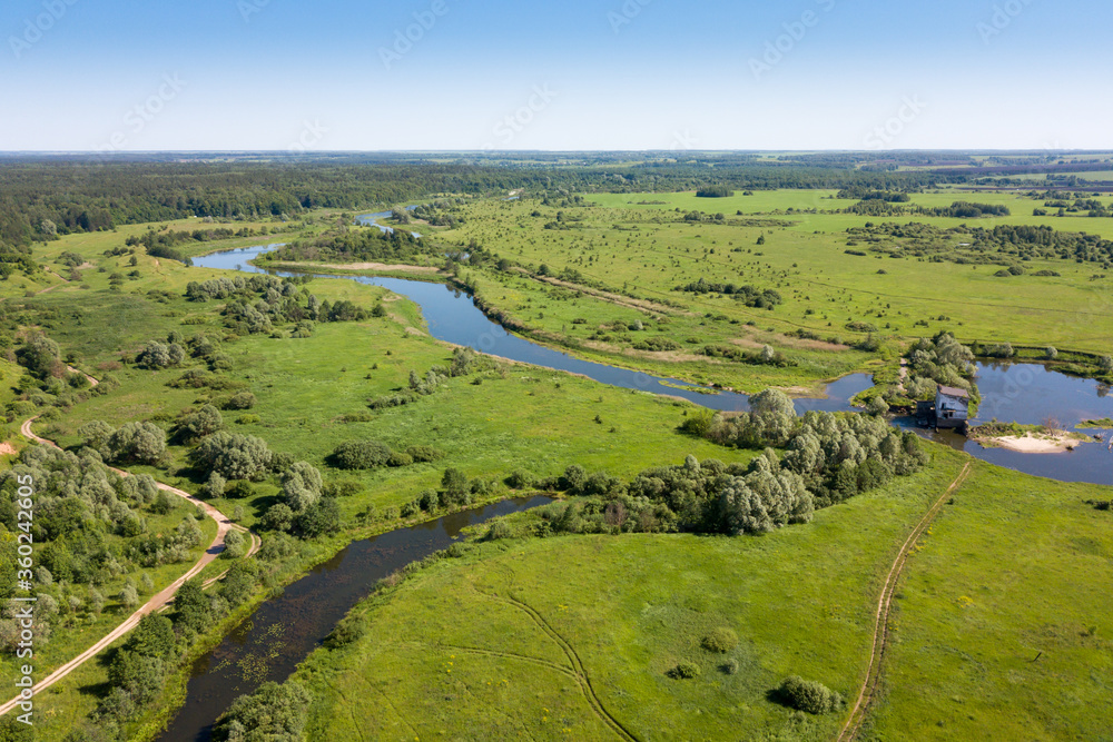 view of the Pyana river in the South of the Nizhny Novgorod region