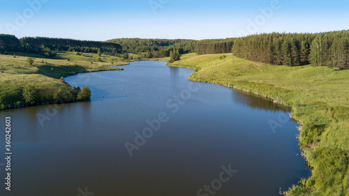 view of the reservoir on the Serezha river in the Nizhny Novgorod region