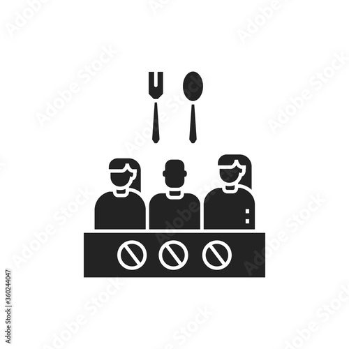Hunger strike glyph black icon. Voluntary food refuse, nonviolent protest. Social protest. Pictogram for web page, mobile app, promo