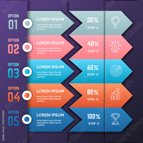 Realistic infographic design element vector