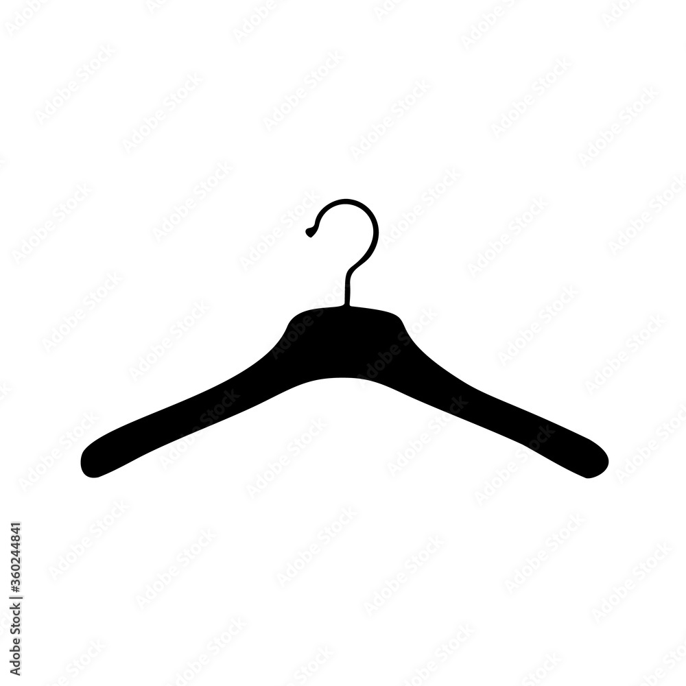 Clothes rack. The hanger is simple and convenient for the wardrobe. Vector image. Clothes rack. The hanger is simple and convenient for the wardrobe. Vector image.