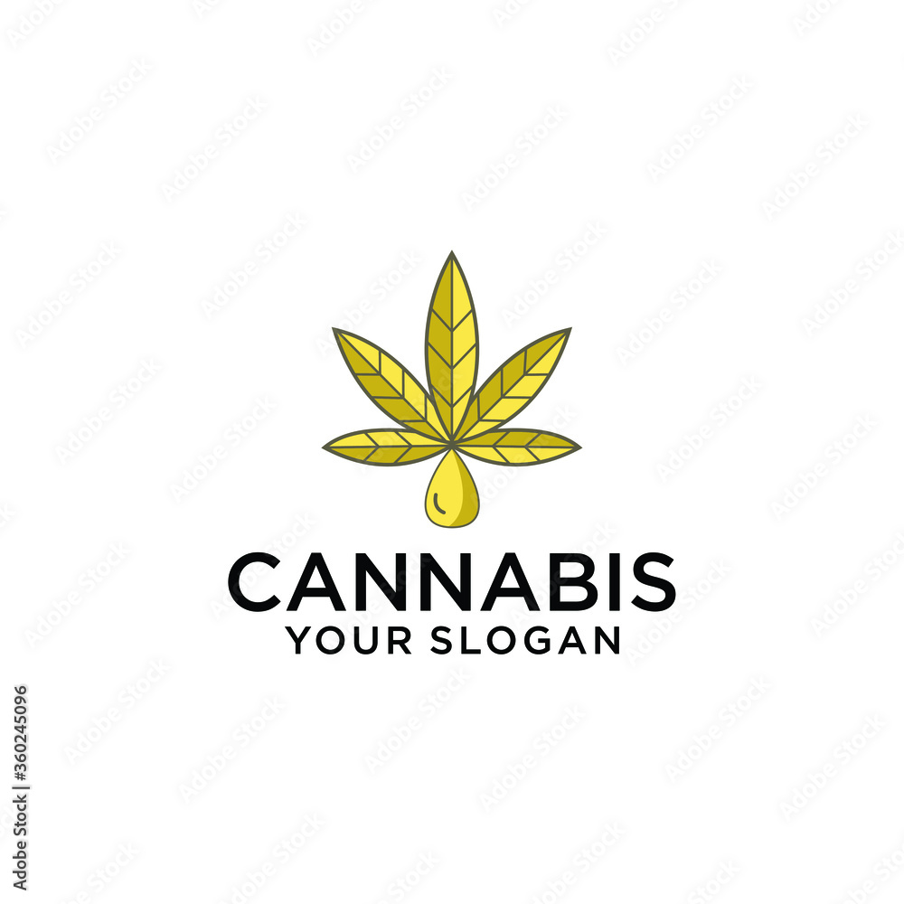 Blend of plants or leaves with water droplets. Minimalist and modern cannabis leaf design Blend of plants or leaves with water droplets. Minimalist and modern cannabis leaf design