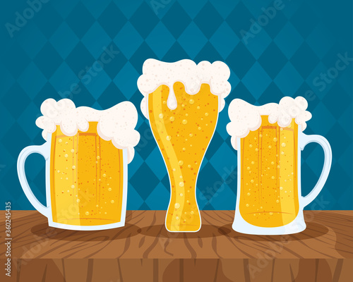 Beer day celebration event with jars