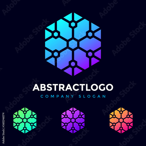 Technology Monogram, Data and internet Symbol, Blockchain Logo, Cryptocurrency Icon, Cryptocurrency Sign Design Template.