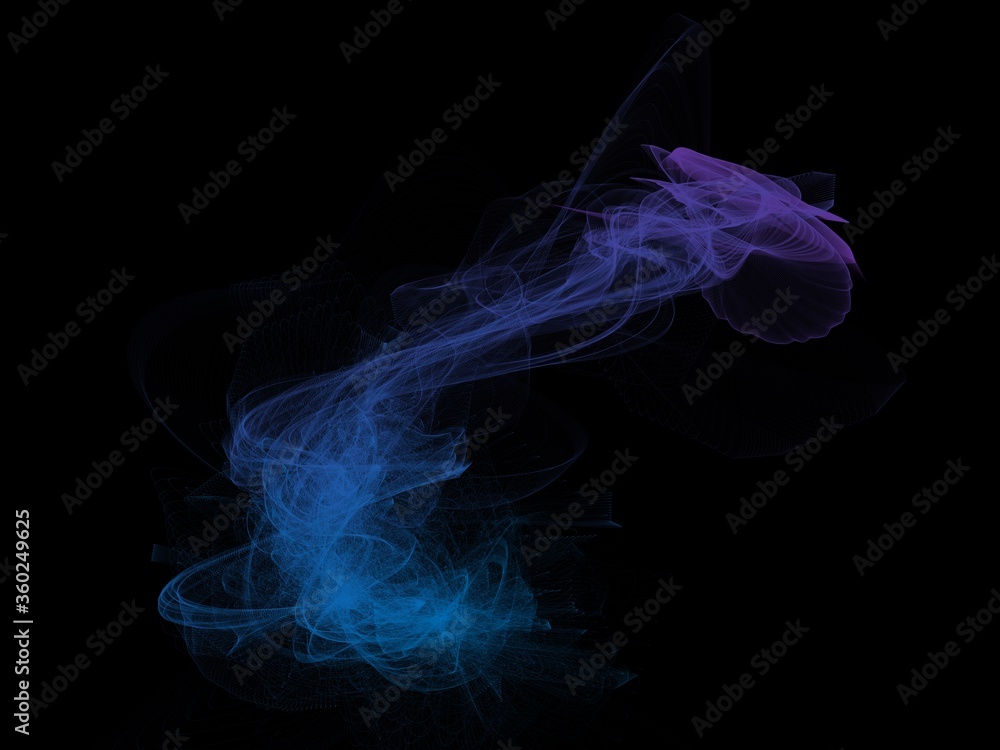 Obraz premium Cosmic abstract background. Colorful smoke, ink water, pattern universe. Abstract color divine blue