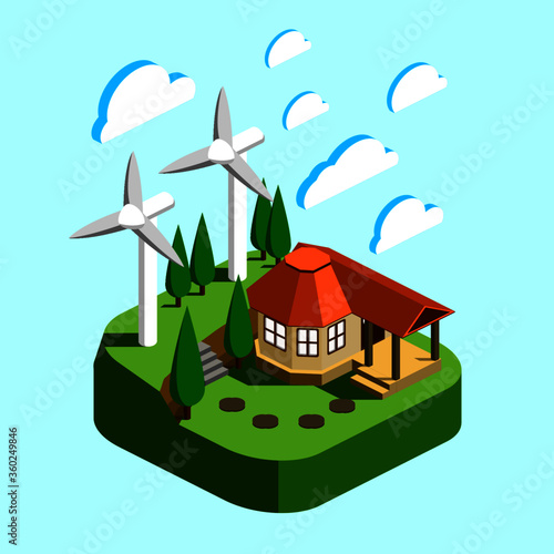 Clean energy from wind turbines for homes