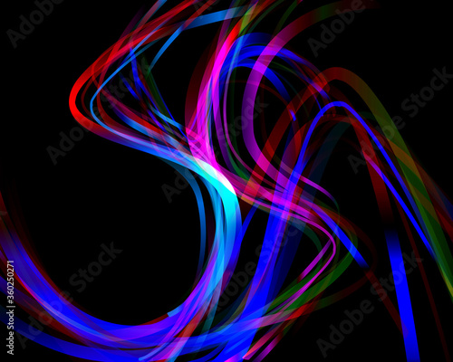 Abstract background with colorful lines.