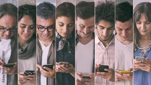 People using the mobile phone