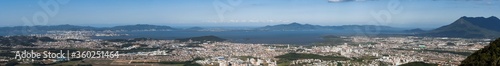 view from the peak of the white stone, from the cities of the great Florianópolis