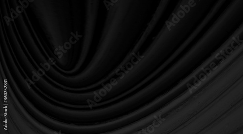 Abstract black and gray gradient color curve background.