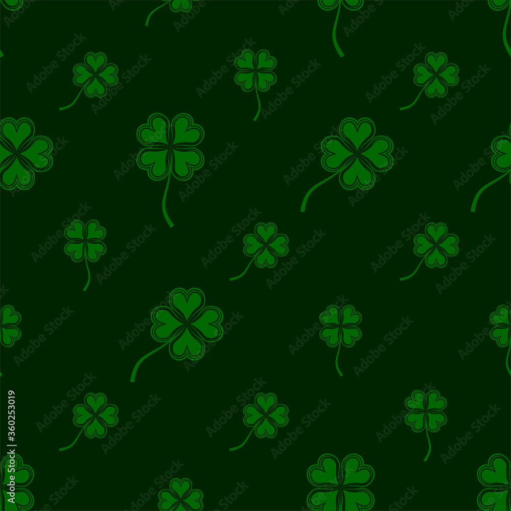 Clover Four Leaf Shamrock Seamless Pattern Clover Four Leaf Shamrock Seamless Pattern