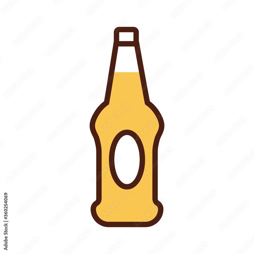 beer bottle drink international day line and fill style beer bottle drink international day line and fill style
