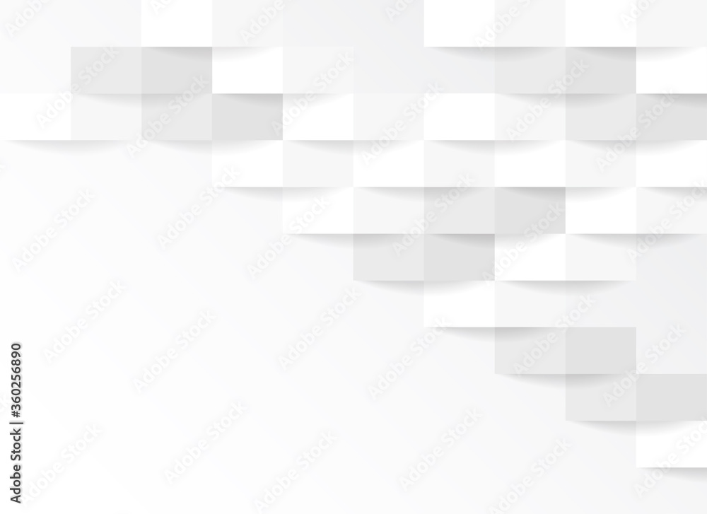 Obraz premium White and grey geometric abstract background vector illustration.