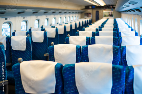 Vacant seats of bullet train in Japan, 2020/6 photo