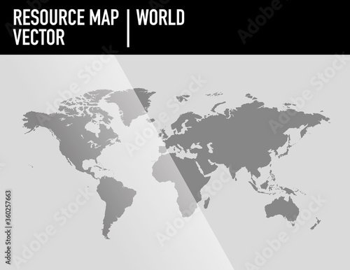 Mapa del mundo en vector. 100  modificable. Semicirculo de la tierra