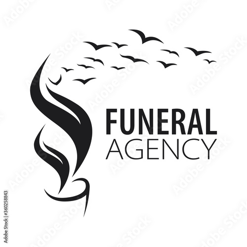Vector logo of funeral and memorial services