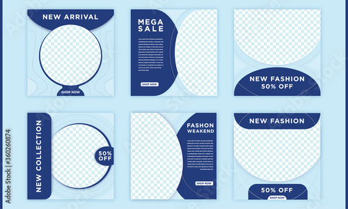 social media post bundle illustrator fashion sale creative corporate Facebook Instagram Linkedin advertising  promotion template design