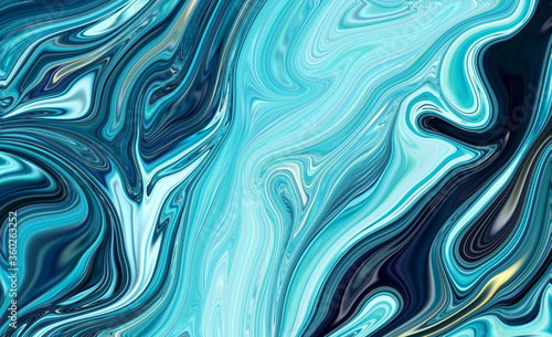 Fototapeta Naklejka Na Ścianę i Meble -  Marble abstract acrylic background. full color marbling artwork texture. Marbled ripple pattern.	
