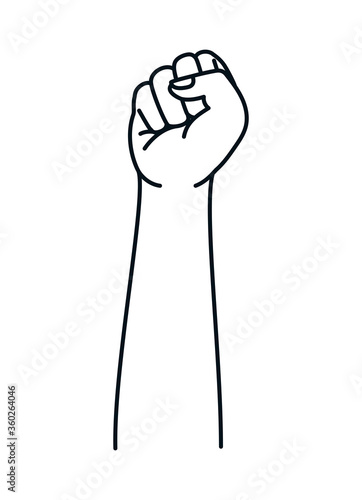 fist hand design, Manifestation protest and demonstration theme Vector illustration