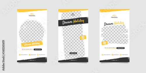 Travel holiday social media stories template