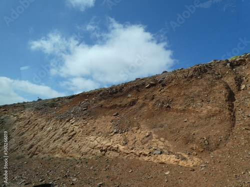 Krater und Vulkan Landschaft