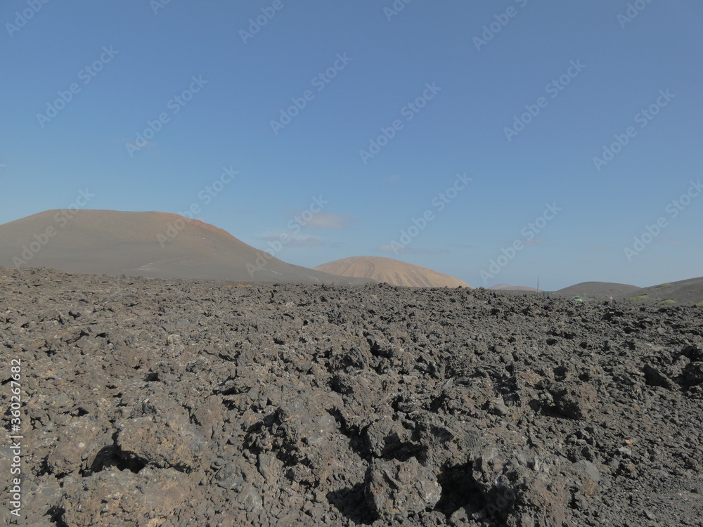 Krater und Vulkan Landschaft Krater und Vulkan Landschaft