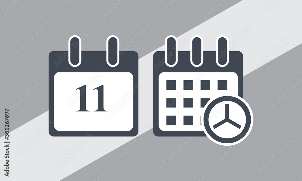 11 days event web icon, calendar icon.Calendar vector icon. Date and day, month. 11 days event web icon, calendar icon.Calendar vector icon. Date and day, month.