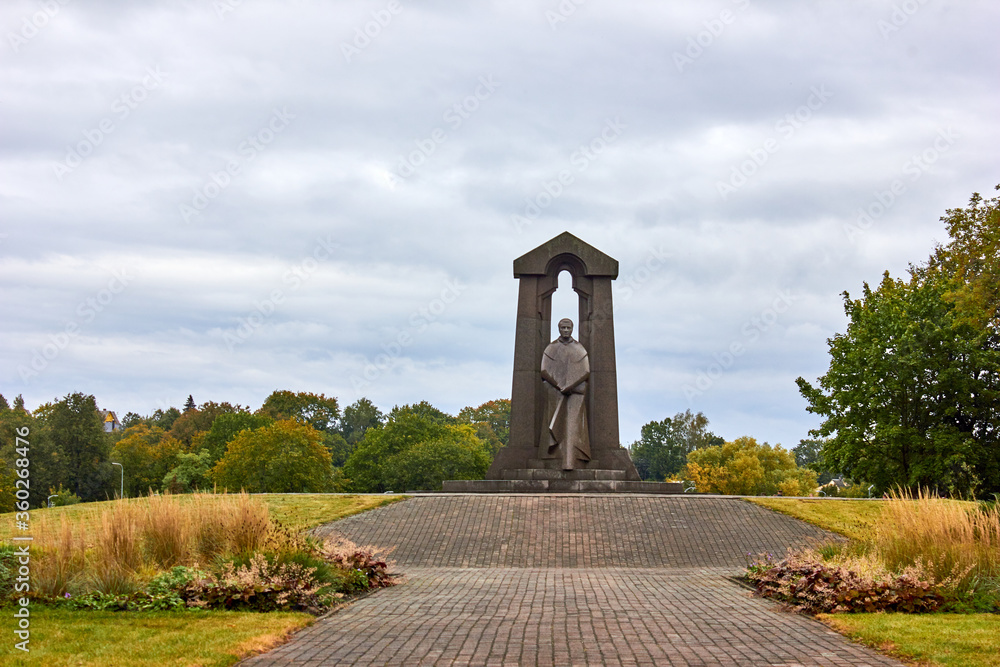 Monument to the famous person in Lithuania