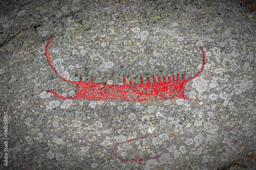 Norrkoping Rock Carvings at Himmelstalund Small Ship photo