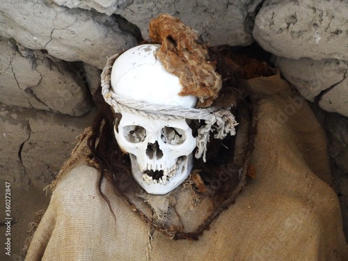фотографія Mummies on the Chauchilla-cemetery (Nazca culture, Peru)