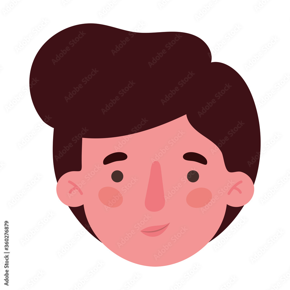 Avatar man cartoon head design, Boy male person people human social media and portrait theme Vector illustration Avatar man cartoon head design, Boy male person people human social media and portrait theme Vector illustration