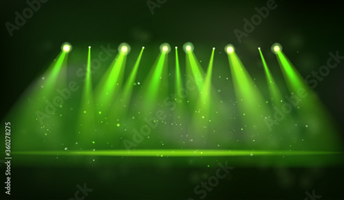 Abstract green stage