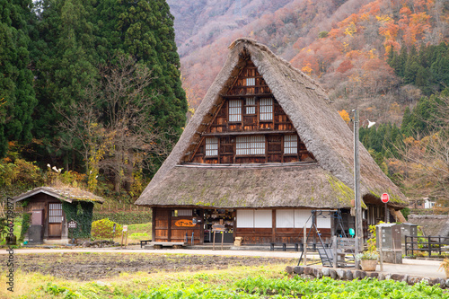 Traditional houses of Suganuma (UNESCO World Heritage Site), Gokayama, Toyama Prefecture, Japan photo