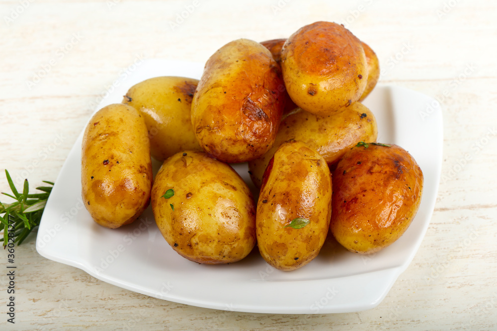 Young baked potato Young baked potato