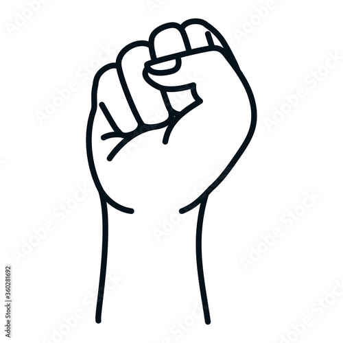fist hand design, Manifestation protest and demonstration theme Vector illustration