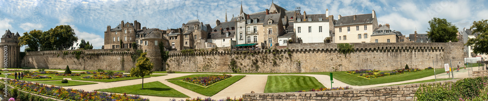 Panoramic of the walled city of Vannes