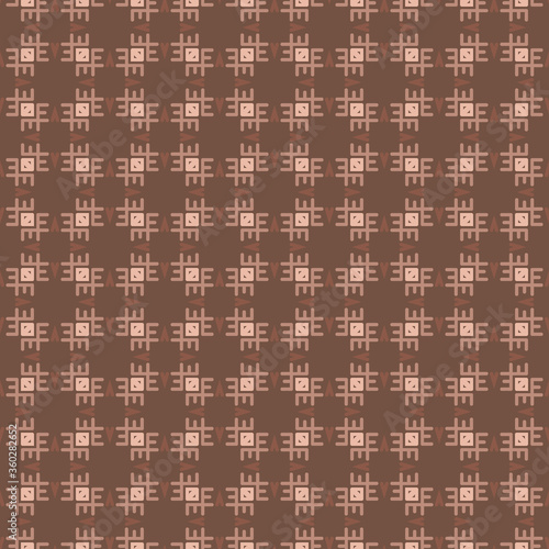 Vector seamless pattern texture background with geometric shapes, colored, brown colors.