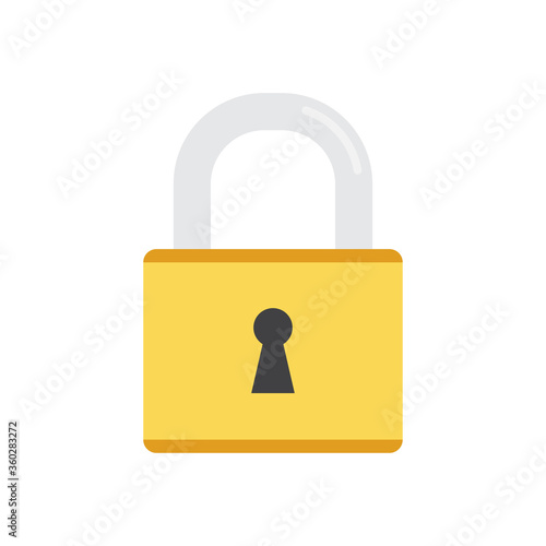 Pad lock vector icon on white background