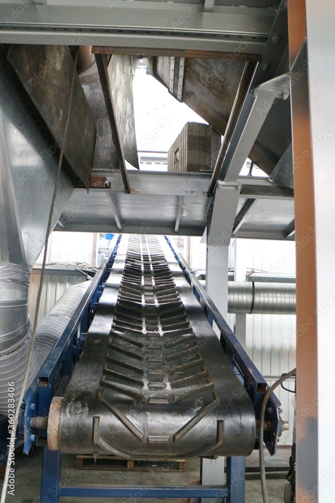 Fototapeta premium Waste disposal sorting conveyors ecology