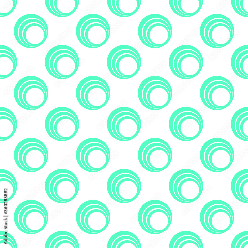 Turquoise pattern on white seamless background.
