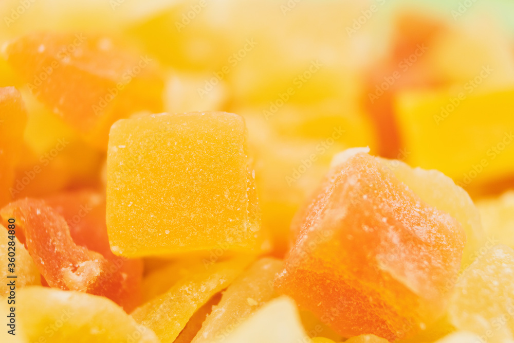 Sweet and fruit candied fruits Sweet and fruit candied fruits
