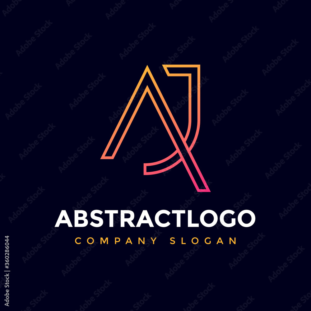 AJ joint initial letters logo icon element vector for business and consulting. AJ joint initial letters logo icon element vector for business and consulting.