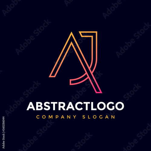 AJ joint initial letters logo icon element vector for business and consulting.
