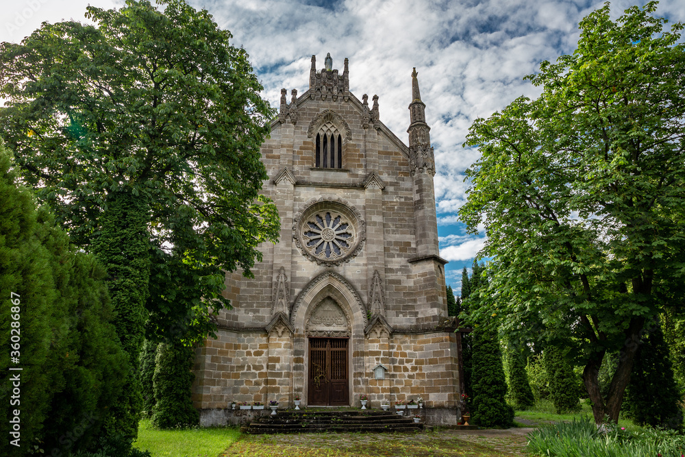 Beautiful gothic church in good condition in an abandoned village. Beautiful gothic church in good condition in an abandoned village.